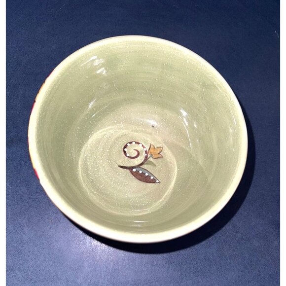 Hand-Painted Pier 1 Imports Carynthium Floral Bowl - Picture 2 of 5